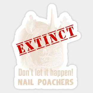 Rhino Extinction Quote Sticker